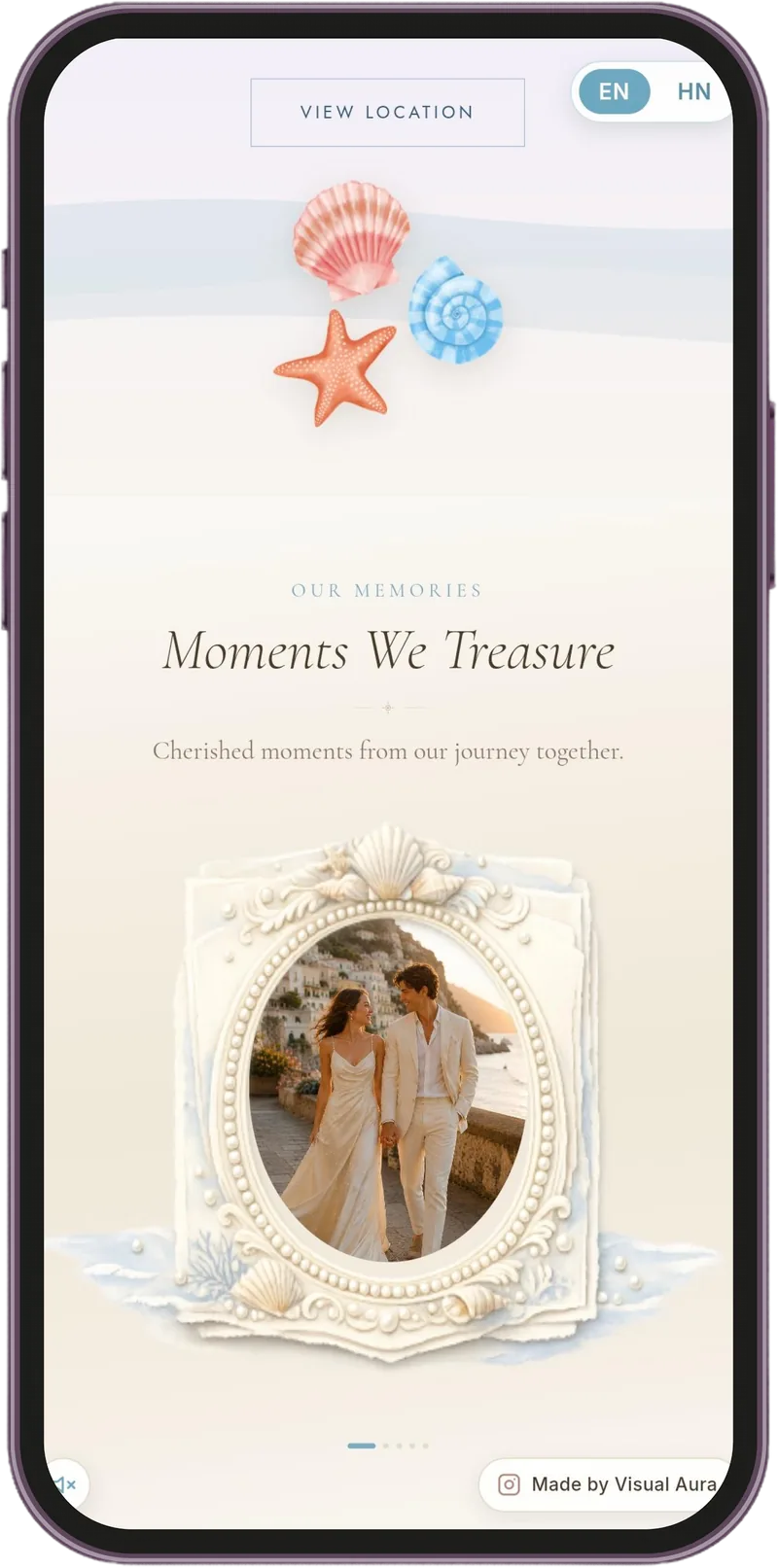 Beach Wedding Wedding Website — Screen 2
