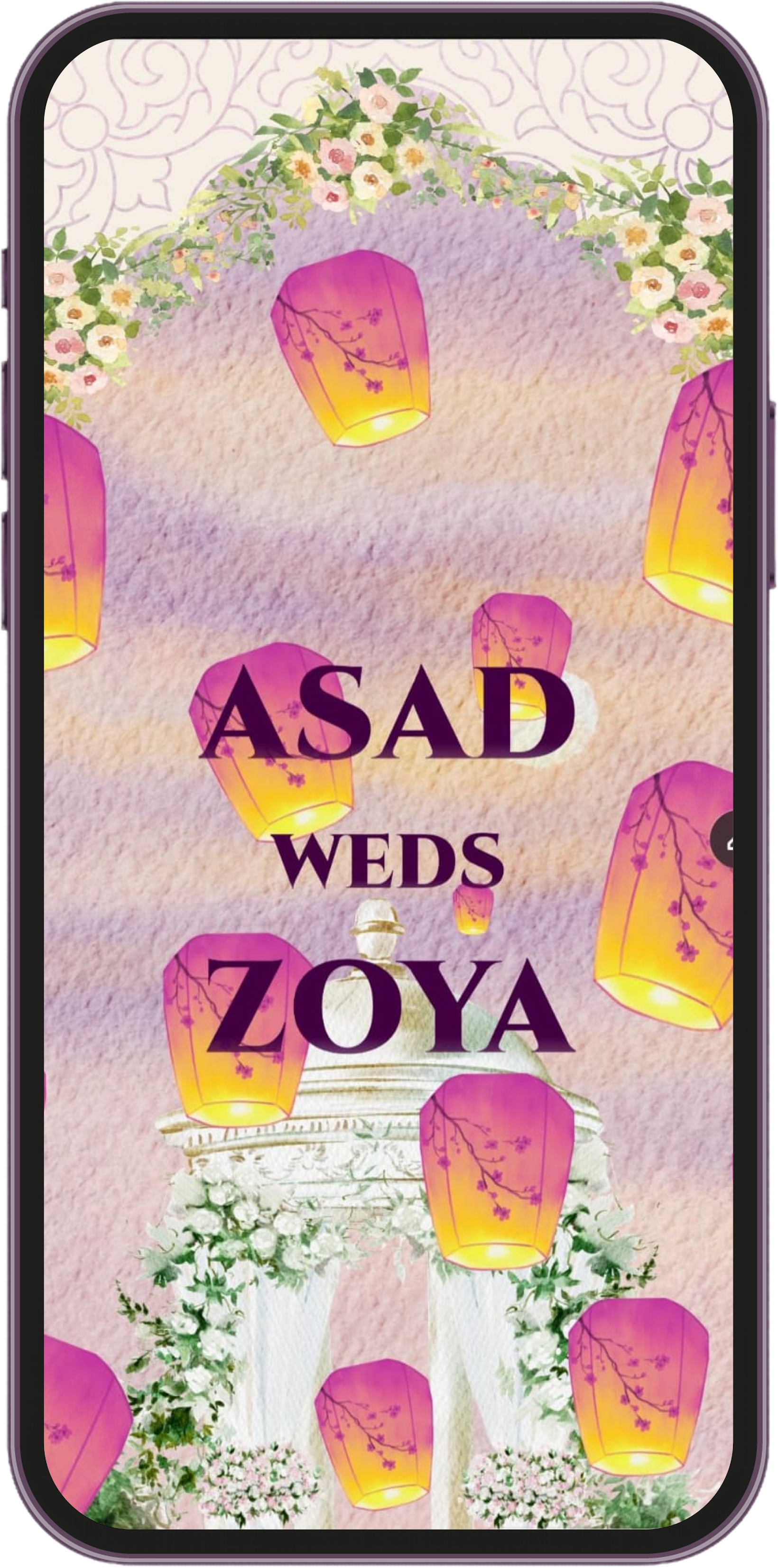 Wedding invitation preview