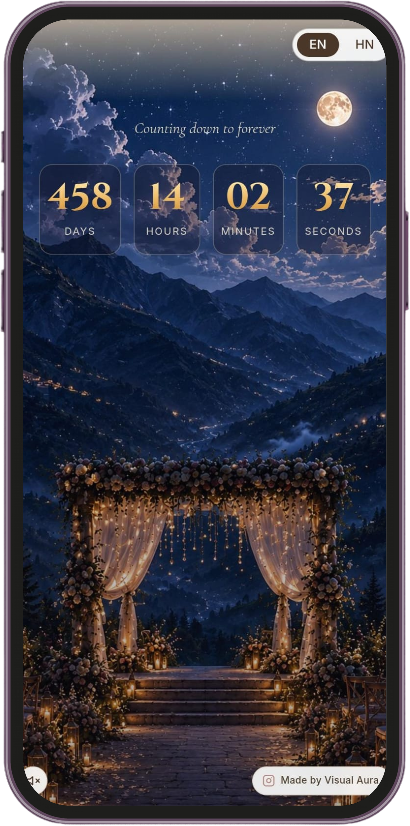 Mountain Wedding Website — Screen 2