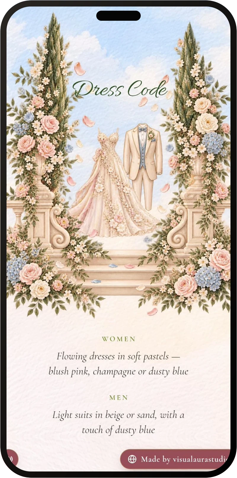 Pastel Riviera Wedding Website