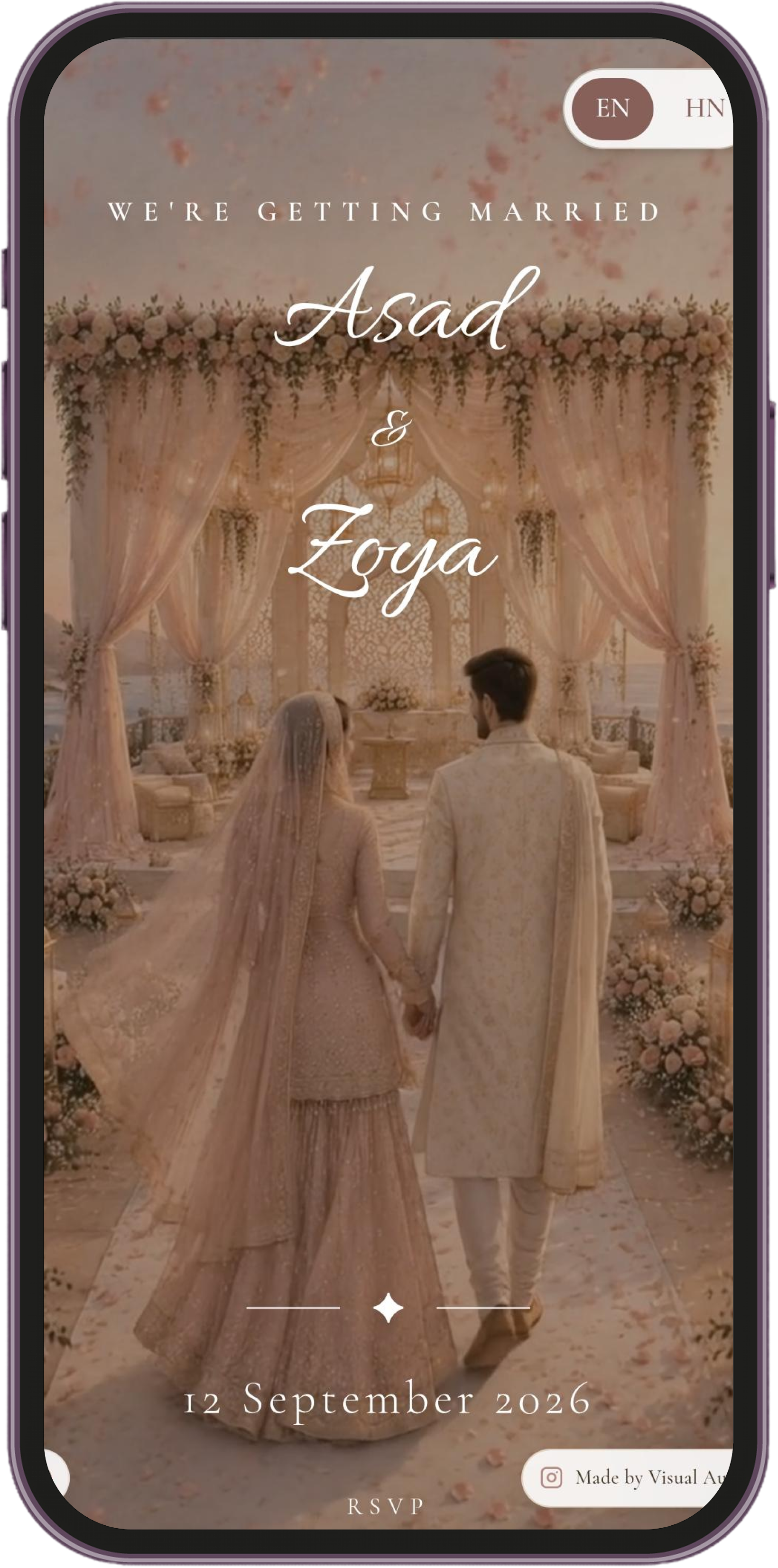 Wedding invitation preview