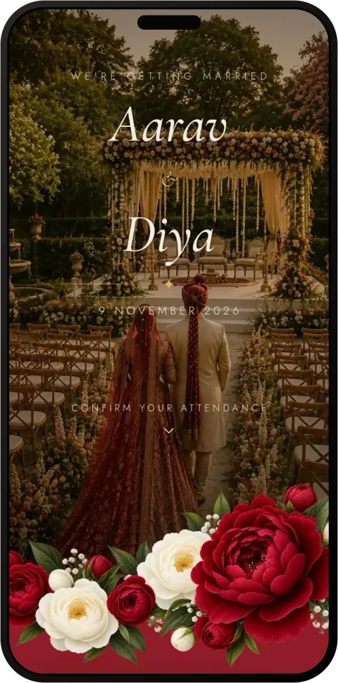 Floral Romance wedding — second screen