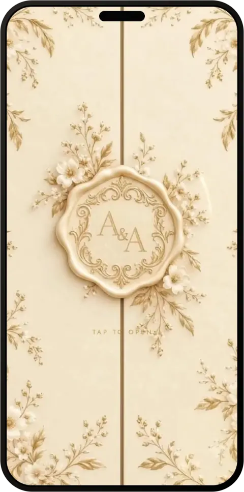 Minimalist wedding invitation