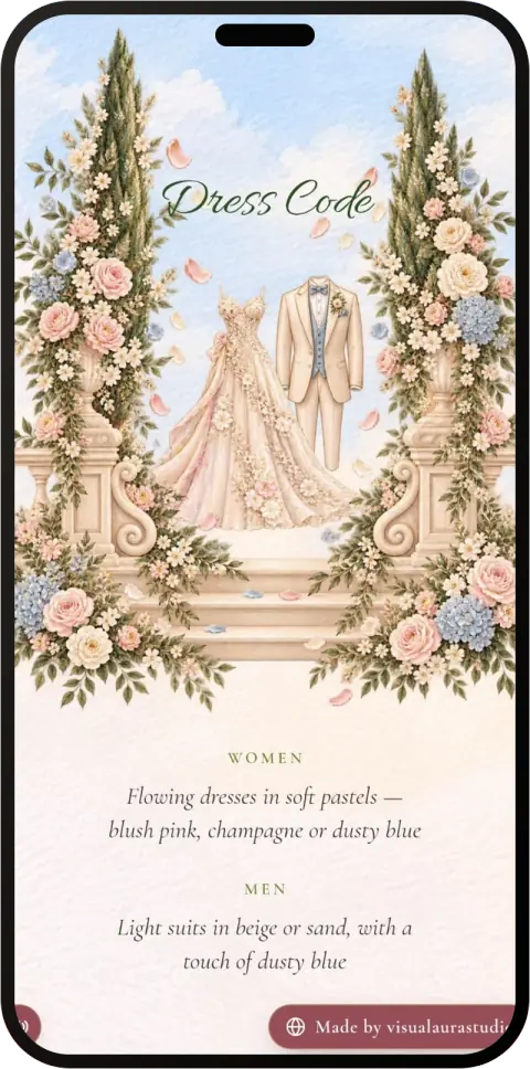 Pastel Riviera wedding — second screen