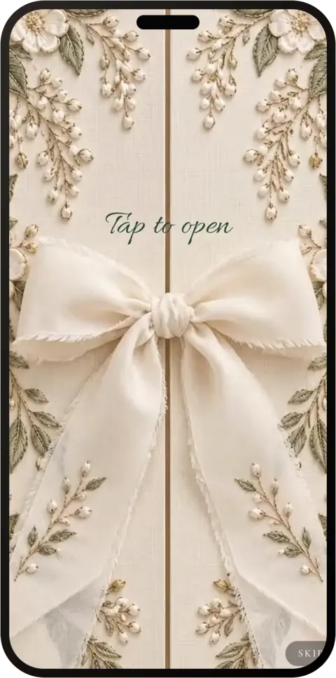 Sage Garden wedding invitation