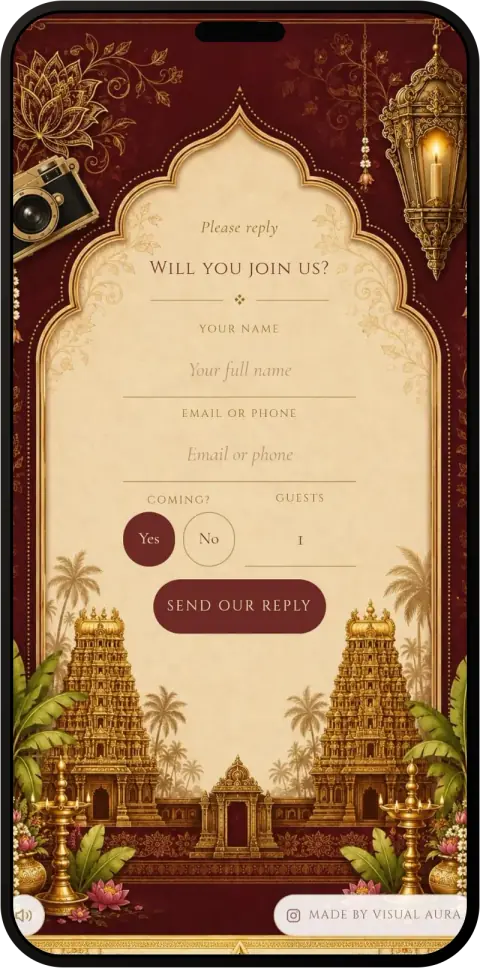 South Indian wedding — second screen